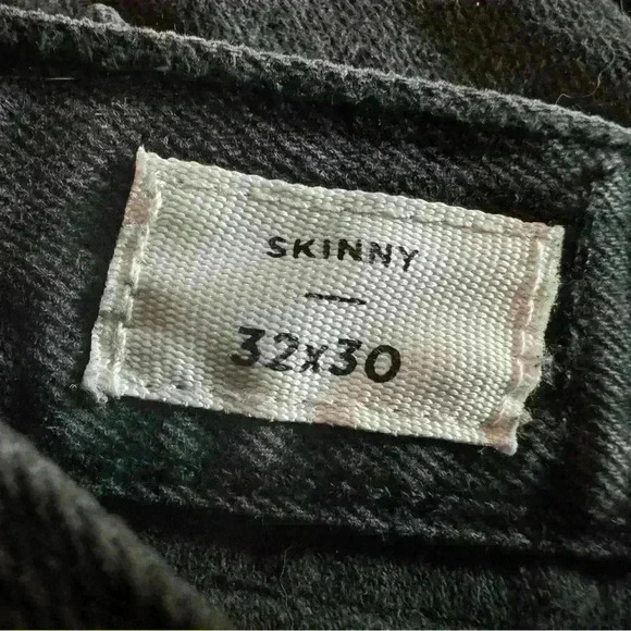 Pacsun Skinny Stretch Denim Jeans Mens 32X30 Black Y2K Grunge Punk distressed - Picture 6 of 14